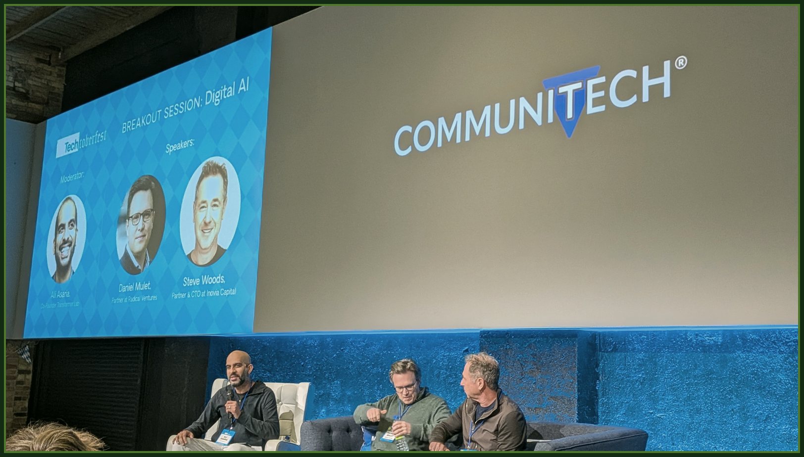 Ali Asaria, Daniel Mulet and Steve Woods on the digital AI panel